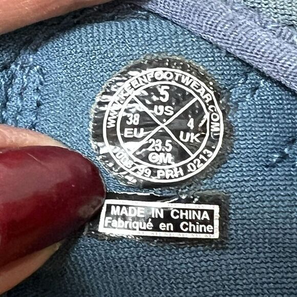 Keen Comfort Summer Hiking Sandals Big Kids 5 Blue Fabric Womens 6.5 Casual Shoe - Picture 7 of 8